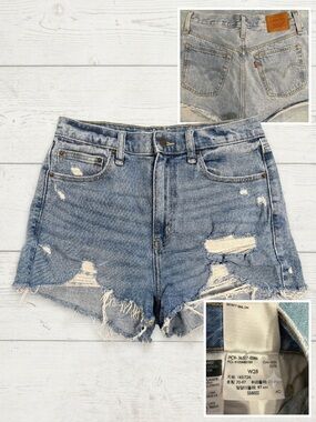 Levi's 501 Women's Light Blue Distressed Denim Cutoff Shorts